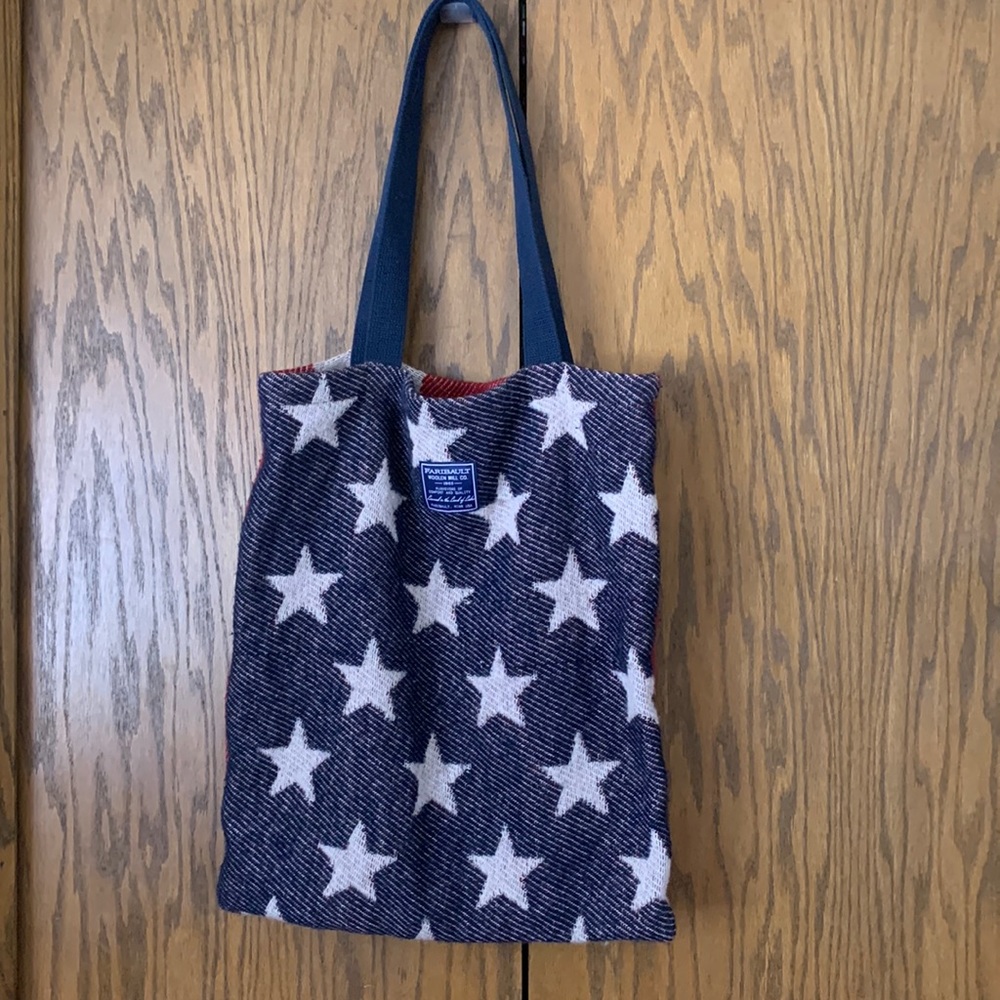 Fairbault woolen mill co star stripes tote‎ bag